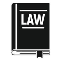 Gesetzgebung Buchsymbol, einfacher Stil vektor