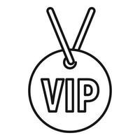 VIP-Halskettensymbol, Umrissstil vektor