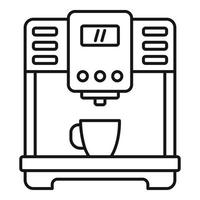 Symbol für kommerzielle Kaffeemaschine, Umrissstil vektor