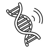 DNA-Authentifizierungssymbol, Gliederungsstil vektor