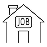 Job-Haus-Symbol, Umrissstil vektor