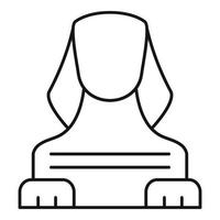 Sphinx-Symbol, Umrissstil vektor