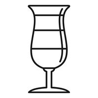 Schokoladencocktail-Symbol, Umrissstil vektor