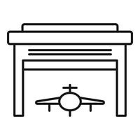 Hangarschuppen-Symbol, Umrissstil vektor