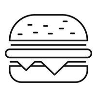 Symbol für Fast-Food-Sucht, Umrissstil vektor