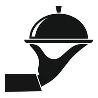 Symbol für die Lieferung von Lebensmitteln im Restaurant, einfacher Stil vektor