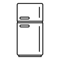 mat kylskåp ikon, översikt stil vektor