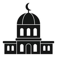 stad moské ikon, enkel stil vektor