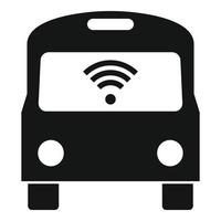 Stadtbus-WLAN-Symbol, einfacher Stil vektor