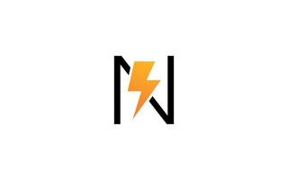 n-Logo-Energievektor für Identitätsunternehmen. anfangsbuchstabe volt vorlage vektorillustration für ihre marke. vektor