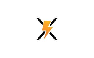 x-Logo-Energievektor für Identitätsunternehmen. anfangsbuchstabe volt vorlage vektorillustration für ihre marke. vektor