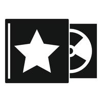 Promi-Musik-CD-Symbol, einfacher Stil vektor