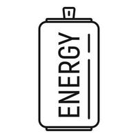 kraft energi dryck ikon, översikt stil vektor