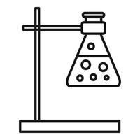 Flachmann-Metallständer-Symbol, Umrissstil vektor