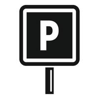 Parkschild-Symbol, einfacher Stil vektor