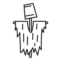 scarecrow ikon, översikt stil vektor