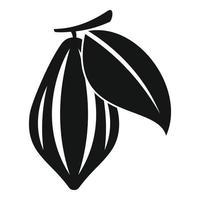 Kakaobaum-Symbol, einfacher Stil vektor