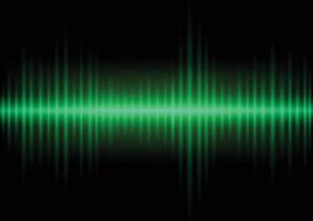 grön dynamisk vågor ljud bakgrund vektor