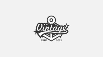 vintage logo design template inspiration, vektorillustration. Retro-Logo vektor