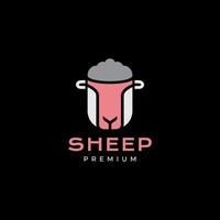 Kopf Schaf moderner bunter Logo-Design-Vektor vektor