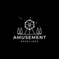 Amusement Night Festival Logo Design Vektor