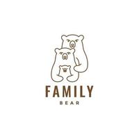 Bärenfamilien-Harmonie-Logo-Design-Vektor vektor