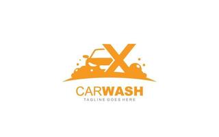 x-Logo Carwash für Identität. Auto-Vorlagenvektorillustration für Ihre Marke. vektor