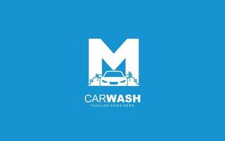 m-Logo Carwash für Identität. Auto-Vorlagenvektorillustration für Ihre Marke. vektor