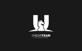 u logotyp schack för branding företag. häst mall vektor illustration för din varumärke.