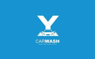 y-Logo Carwash für Identität. Auto-Vorlagenvektorillustration für Ihre Marke. vektor