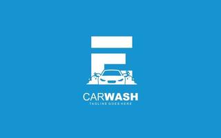 e-Logo Carwash für Identität. Auto-Vorlagenvektorillustration für Ihre Marke. vektor