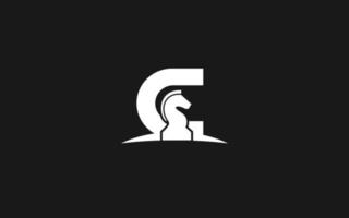 c-Logo-Schach für Markenunternehmen. Pferdeschablonen-Vektorillustration für Ihre Marke. vektor
