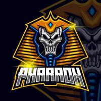 pharao esport logo vorlage vektor