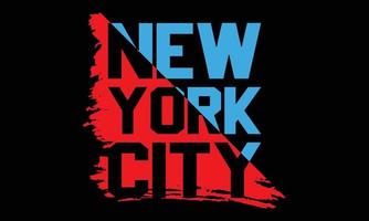 New York City Vektor und Illustration buntes T-Shirt Design, New York City Design.