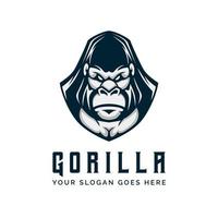 gorilla logotyp design mall vektor illustration