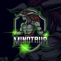 Minotaurus-Esport-Logo-Vorlage vektor