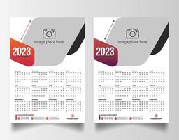 2023 vägg kalender design mall vektor