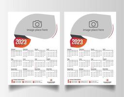 Designvorlage für Wandkalender 2023 vektor