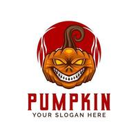 pumpa huvud logotyp design vektor illustration