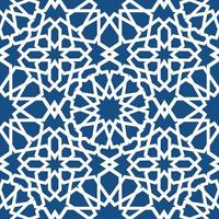 blaues islamisches Muster. Nahtloses arabisches geometrisches Muster, östliches Ornament, indisches Ornament, persisches Motiv, 3d. endlose textur kann für tapeten, musterfüllungen, webseitenhintergrund verwendet werden. vektor