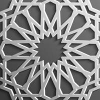 sömlös islamic mönster 3d . traditionell arabicum design element. vektor