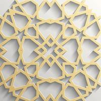 bakgrund med 3d sömlös mönster i islamic stil vektor