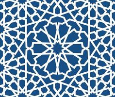 blaues islamisches Muster. Nahtloses arabisches geometrisches Muster, östliches Ornament, indisches Ornament, persisches Motiv, 3d. endlose textur kann für tapeten, musterfüllungen, webseitenhintergrund verwendet werden. vektor