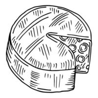 käsekarikatur schwarze hand gezeichnete illustration vektor