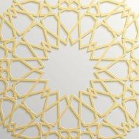 nahtloses islamisches Muster 3d. traditionelles arabisches Gestaltungselement. vektor