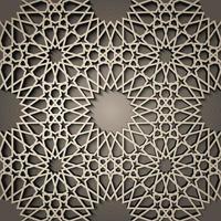 bakgrund med 3d sömlös mönster i islamic stil . , arabicum geometrisk öst prydnad , persisk motiv . vektor