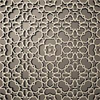 Hintergrund mit nahtlosem 3D-Muster im islamischen Stil. , arabisches geometrisches Ostornament , persisches Motiv . vektor