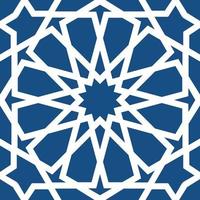 blaues islamisches Muster. Nahtloses arabisches geometrisches Muster, östliches Ornament, indisches Ornament, persisches Motiv, 3d. endlose textur kann für tapeten, musterfüllungen, webseitenhintergrund verwendet werden. vektor