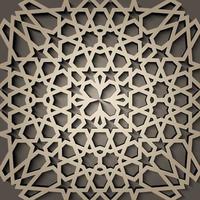 Hintergrund mit nahtlosem 3D-Muster im islamischen Stil. , arabisches geometrisches Ostornament , persisches Motiv . vektor