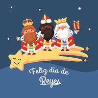 flaches design der reyes magos-illustration vektor